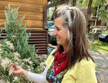 Sherie Sobke in her garden