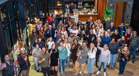 CCI celebration group toast