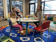kids playing in kids korner