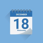 Calendar page December 18 Wednesday