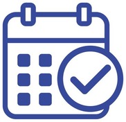 Calendar icon in blue