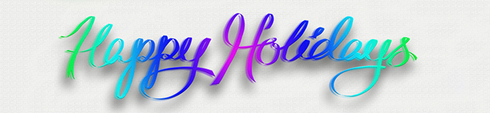 Happy Holidays lettering