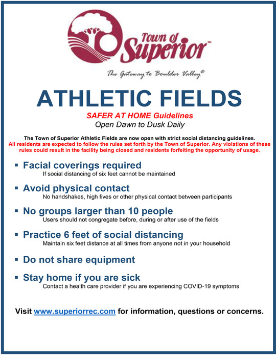 ATHLETIC FIELD RULES