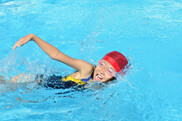 girl swimming