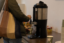 First Friday coffee pour