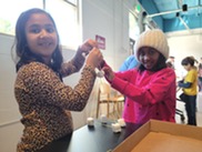 Children Build a Marshmello Structure during Stem-a-Thon