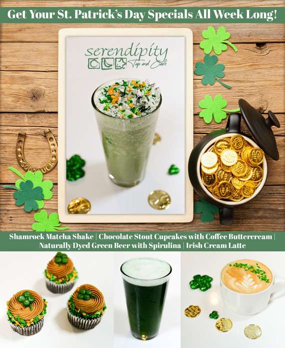 St. Patrick's Day Specials from Serendipity Tap and Café 