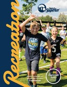 Summer 2023 Recreation Guide Cover (kids running on soccer field)