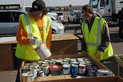 Cans of paint recycled at the 2022 Household Hazardous Waste event