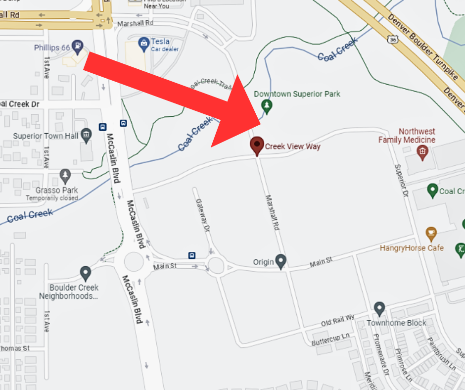 Map of Superior Commons Athletic Field (2250 Creek View Way in Downtown Superior)