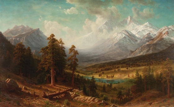 Beautiful painting of mountains