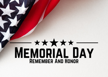 Memorial Day stars and stripes, "Remember and Honor"