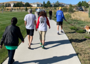 Residents walking together for Walk With a Doc