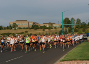 Runners start the Superior Downhill Mile race