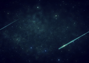 Meteor streaking across the night sky