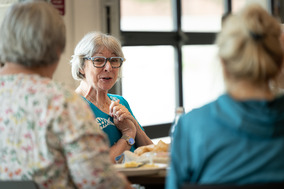 Seniors enjoy the Brown Bag Lunch Program at the Superior Community Center