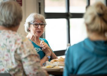 Seniors enjoy the brown bag lunch and speaker series at the Superior Community Center