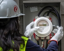 Person installing a smart meter