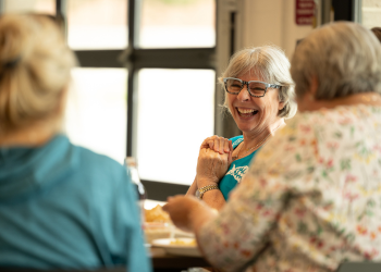 Brown Bag lunch participants having a good time