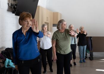Women practicing Tai Chi at the Superior Community Center