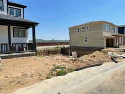 excavated vacant lot