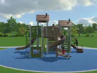 Architectural rendering of new playground at Little Sagamore Park