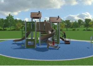 Architectural rendering of new playground at Little Sagamore Park