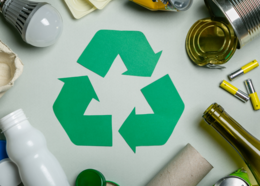 Reduce, reuse, recycle arrow graphic