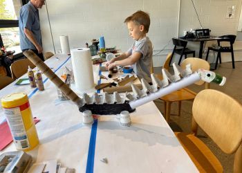 Kids participate in a CBArt program