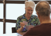 Seniors playing cards at the Superior Community Center