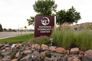 Exterior of the Superior Community Center sign