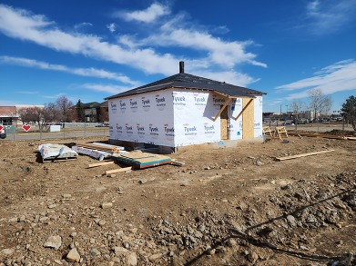 Historical museum rebuild progress photo taken in late February .