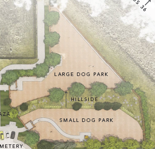 Map of Central Park dog parks in Superior