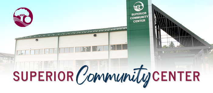 Exterior Superior Community Center banner