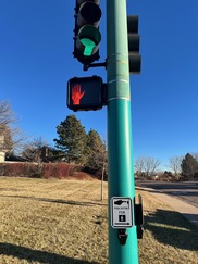 New pedestrian buttons along Indiana Street