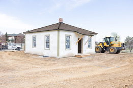 The nearly completed Historical Museum rebuild under a bright spring sun.