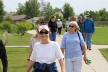 Participants walking at Walk With A Doc