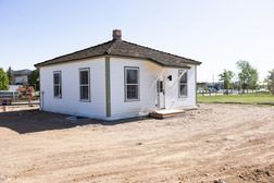 Image of the near complete Historical Musuem rebuild, with a new front door being recently added. 