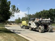 Construction teams work on Rock Creek Parkway project