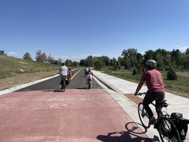 Cyclists riding in Superior