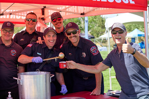 Moutain Fire Rescue posing with their chili.