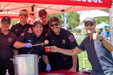 Moutain Fire Rescue posing with their chili.