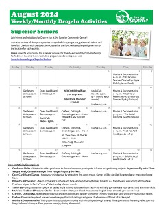 August Superior Seniors calendar