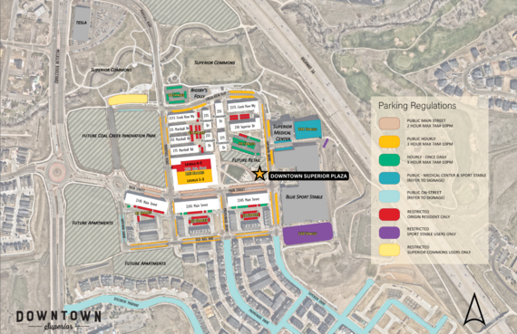 Downtown Superior Parking Map