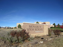 Monarch High School entrance sign