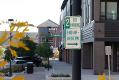 Two-hour parking sign in Downtown Superior