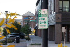 Two-hour parking sign in Downtown Superior