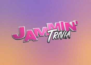 JAMMIN' Trivia Logo on gradient background