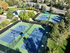 Bird's eye view of North Pool Tennis Courts