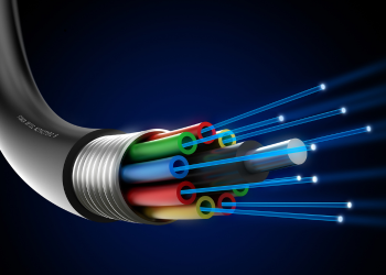 A graphic of fiber optic internet